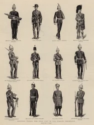 Kolonitropper, der deltog i Jubilæumsoptoget